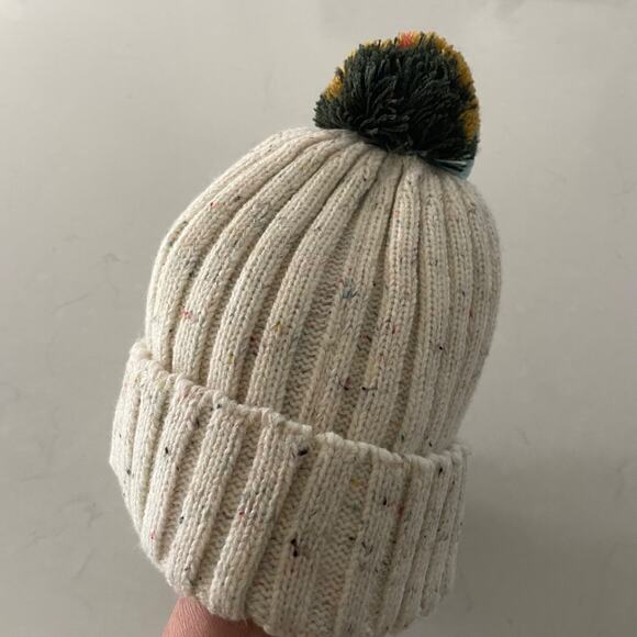 Eddie Bauer Tan Speckled Foldover Knit Beanie w/Inner Fleece Band - Picture 5 of 6